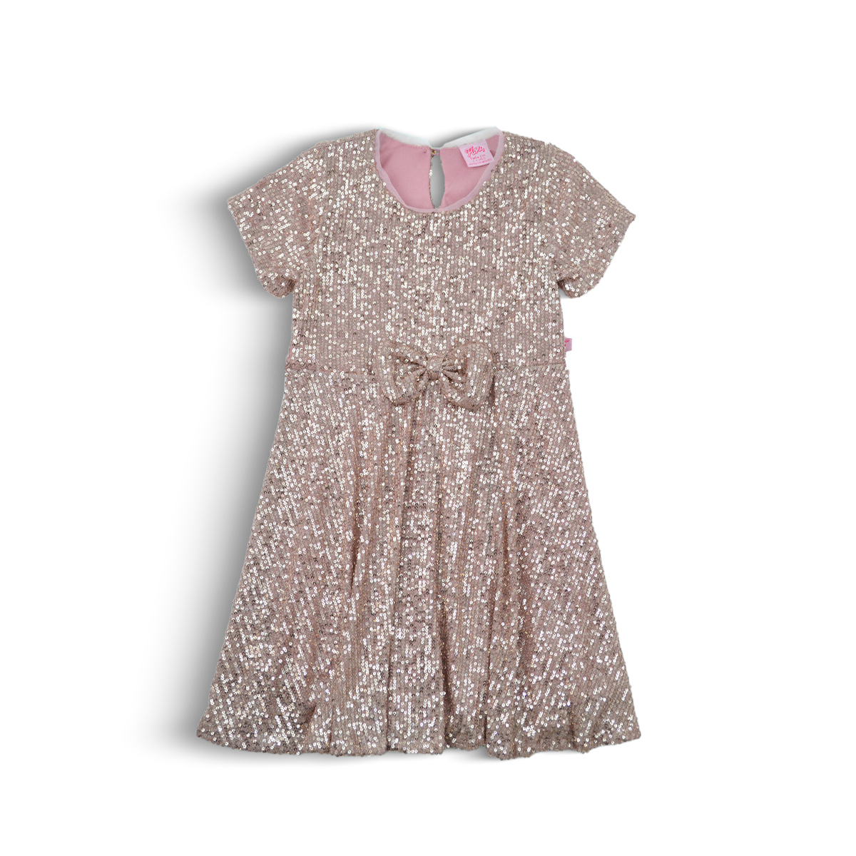 Vestido de lentejuelas con moño niña Flory VENI0171