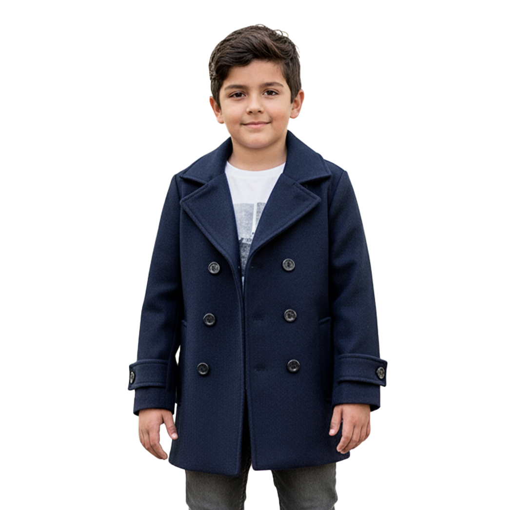 Abrigo de paño forrado con botones | ABNN0001 | tallas ch-m-gr