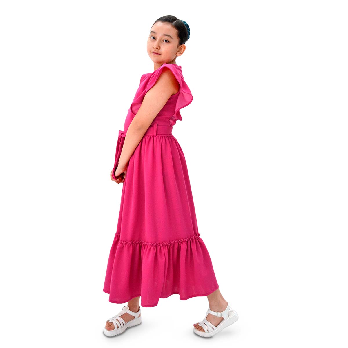 Maxi vestido con cinturón Teen Flory MVJU0001