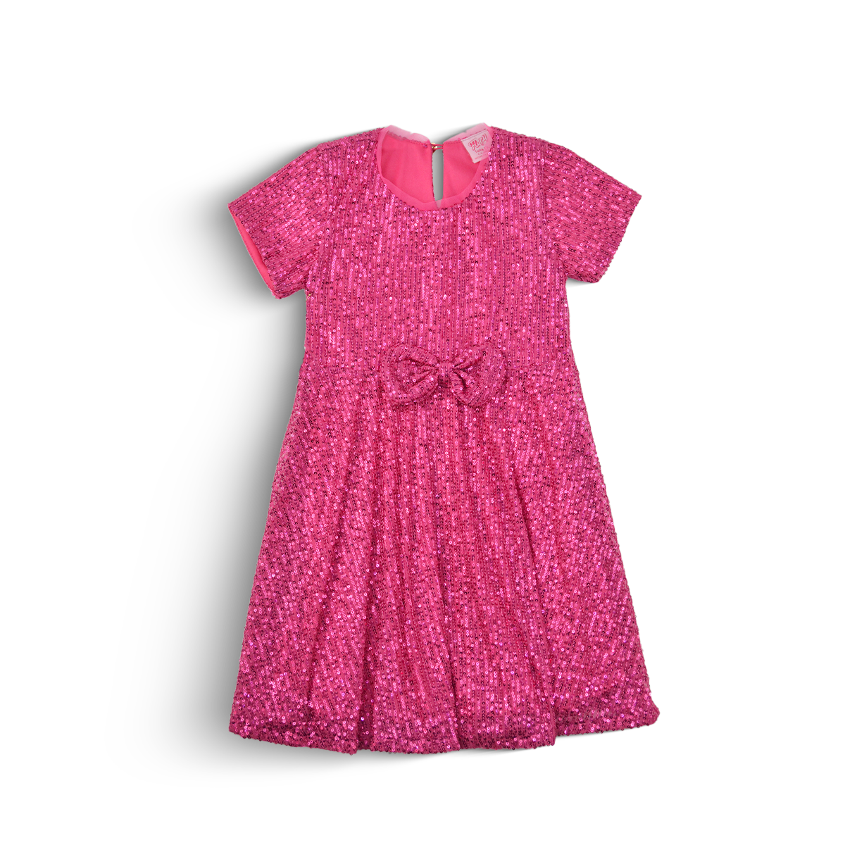 Vestido de lentejuelas con moño niña Flory VENI0171