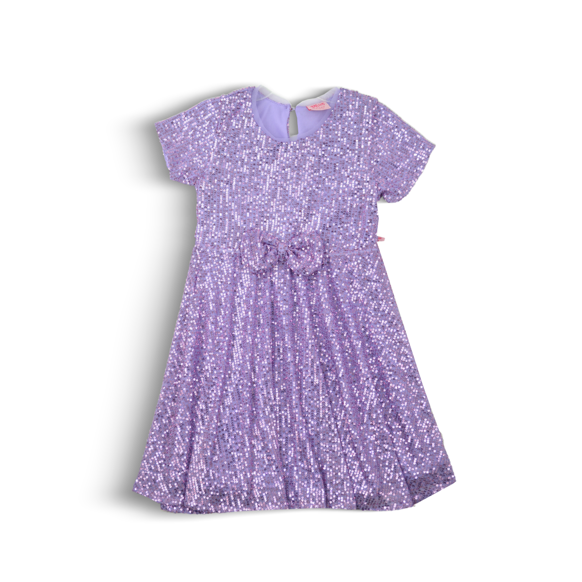 Vestido de lentejuelas con moño niña Flory VENI0171