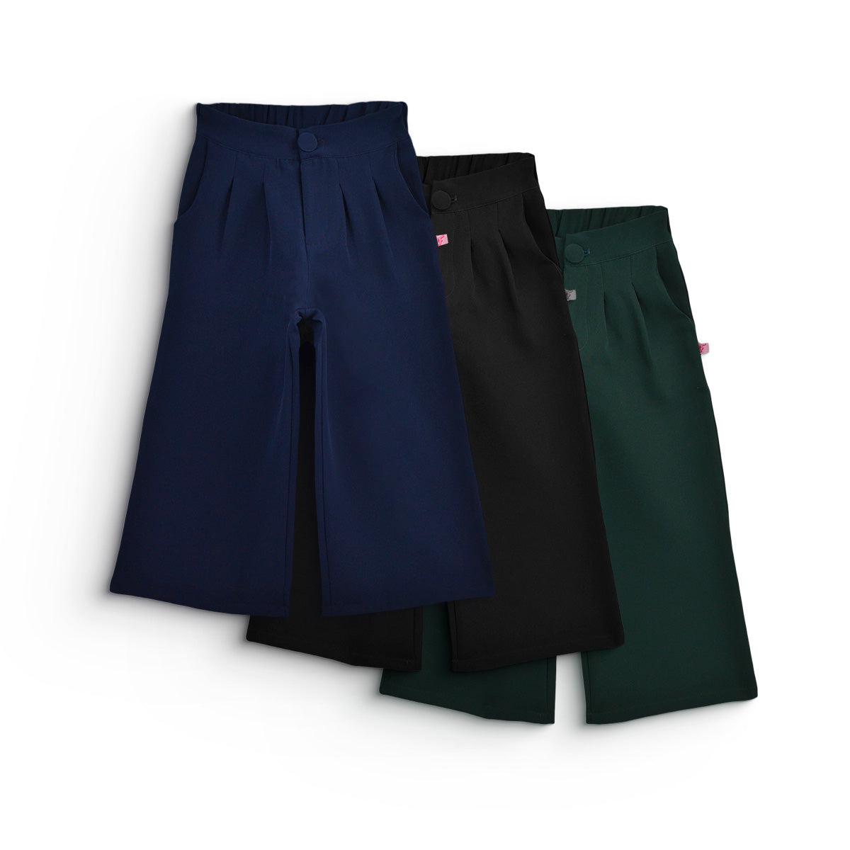 Pantalón con pinzas y botón forrado para Niña Flory PANI0009