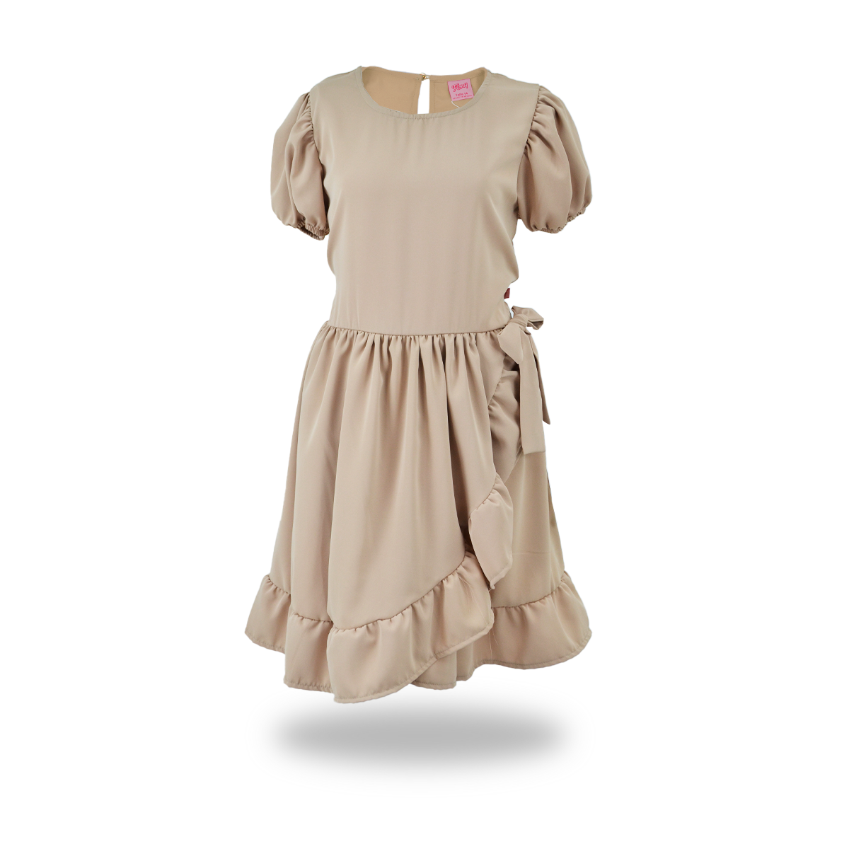 Vestido cruzado con moño Teen FLORY VEJU0009