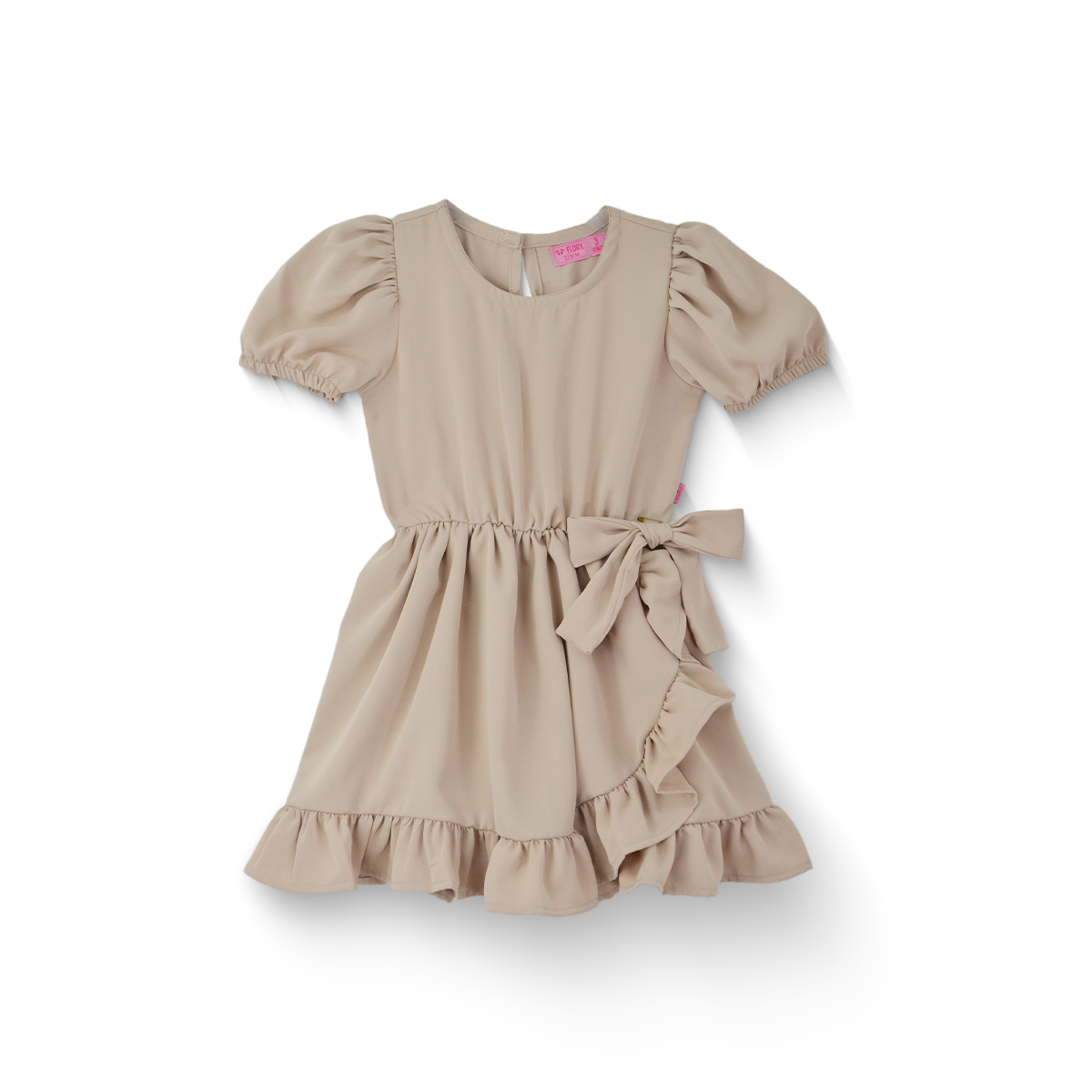 Vestido cruzado con moño bebé FLORY VEBB0035