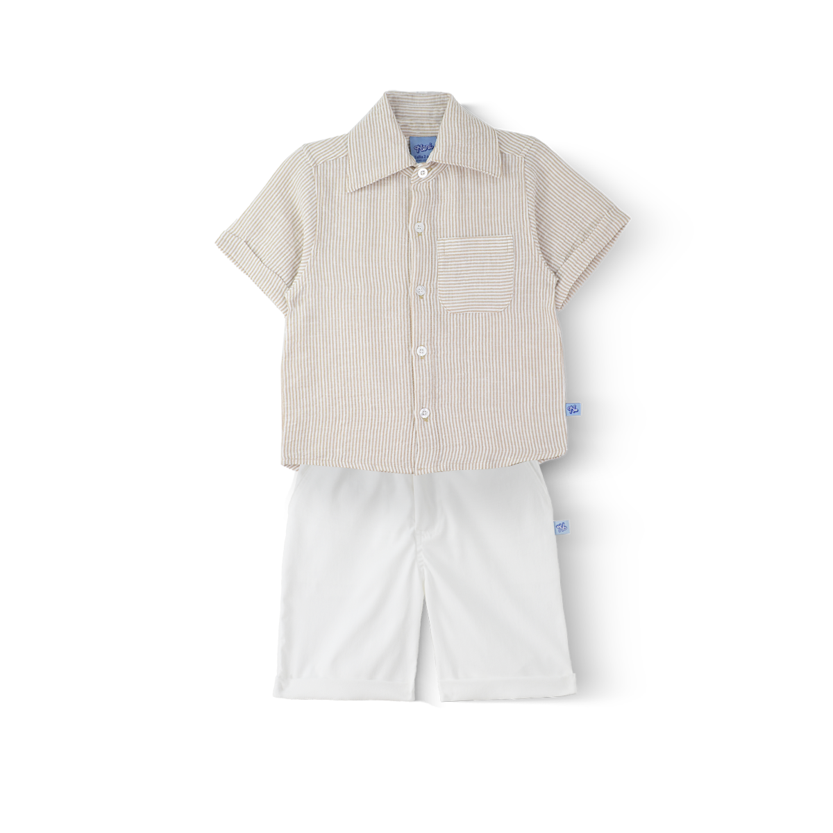 Conjunto camisa de lino y short Niño Bebé Heri CONB0005