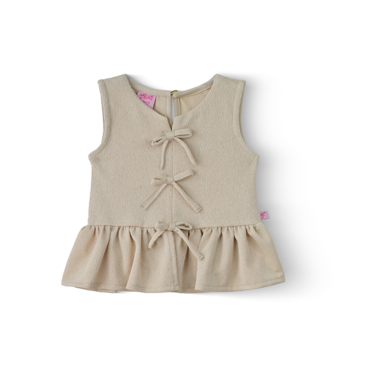 Blusa con tres moños al frente niña Flory BLNI0064