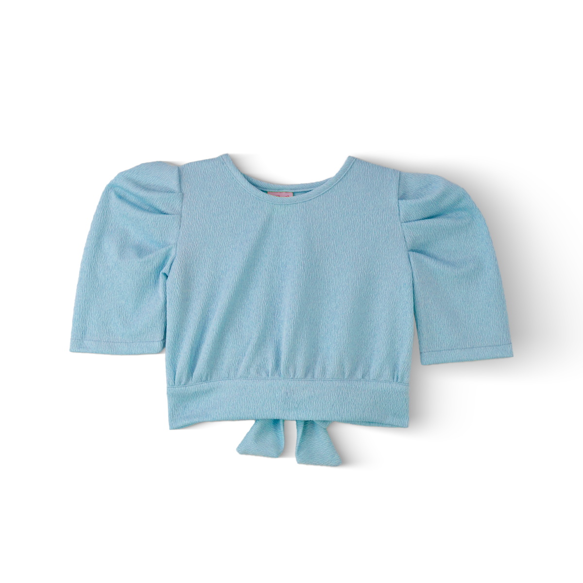 Blusa manga drapeada con moño trasera Niña Flory BLNI0065