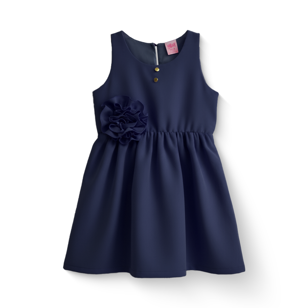 Vestido con moño y botones para bebé Flory VEBB0123