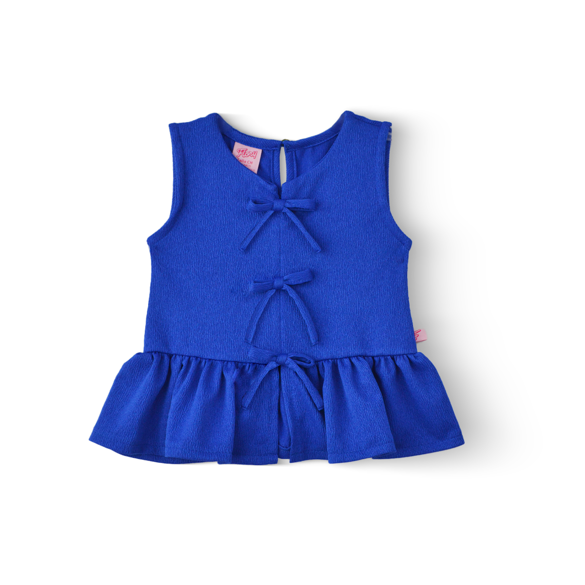 Blusa con tres moños al frente niña Flory BLNI0064