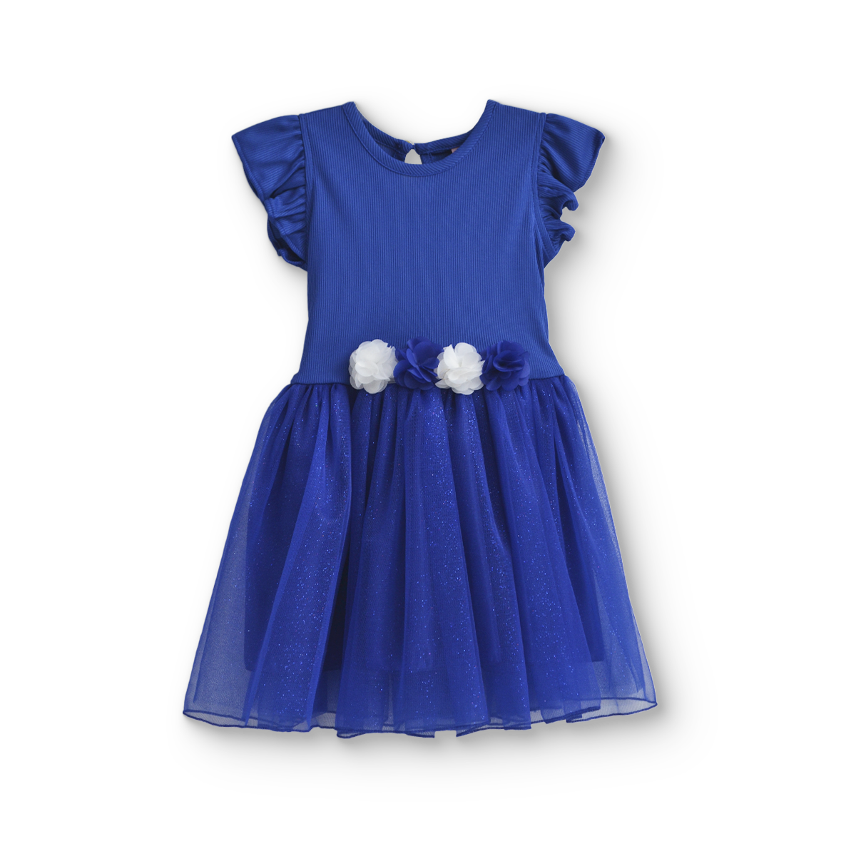 Vestido rib con manga mariposa y falda bebé Flory VEBB0106