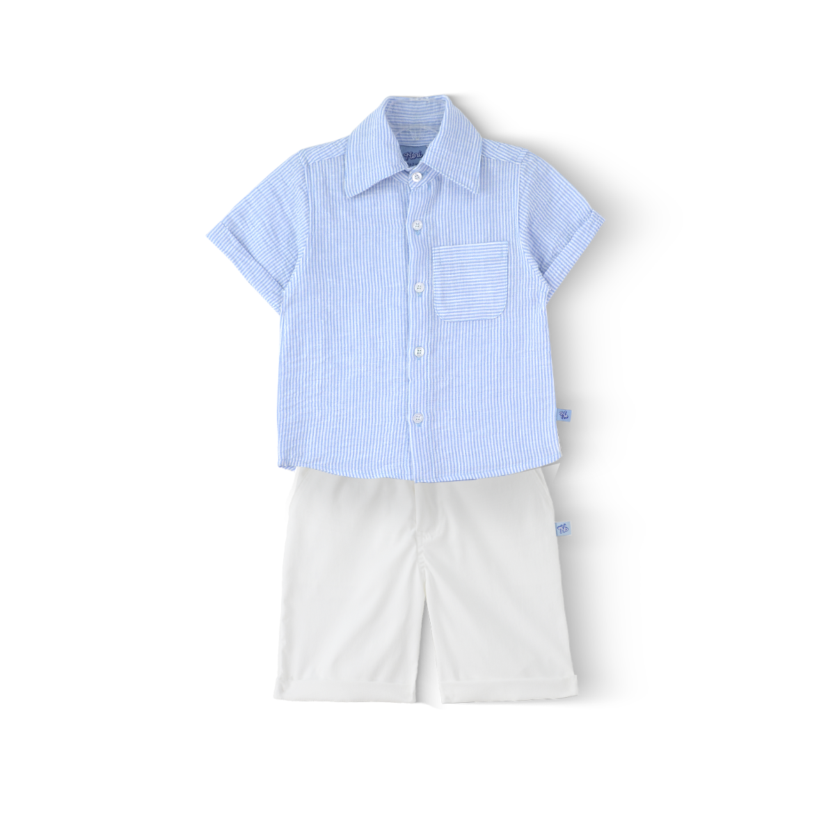 Conjunto camisa de lino y short Niño Bebé Heri CONB0005