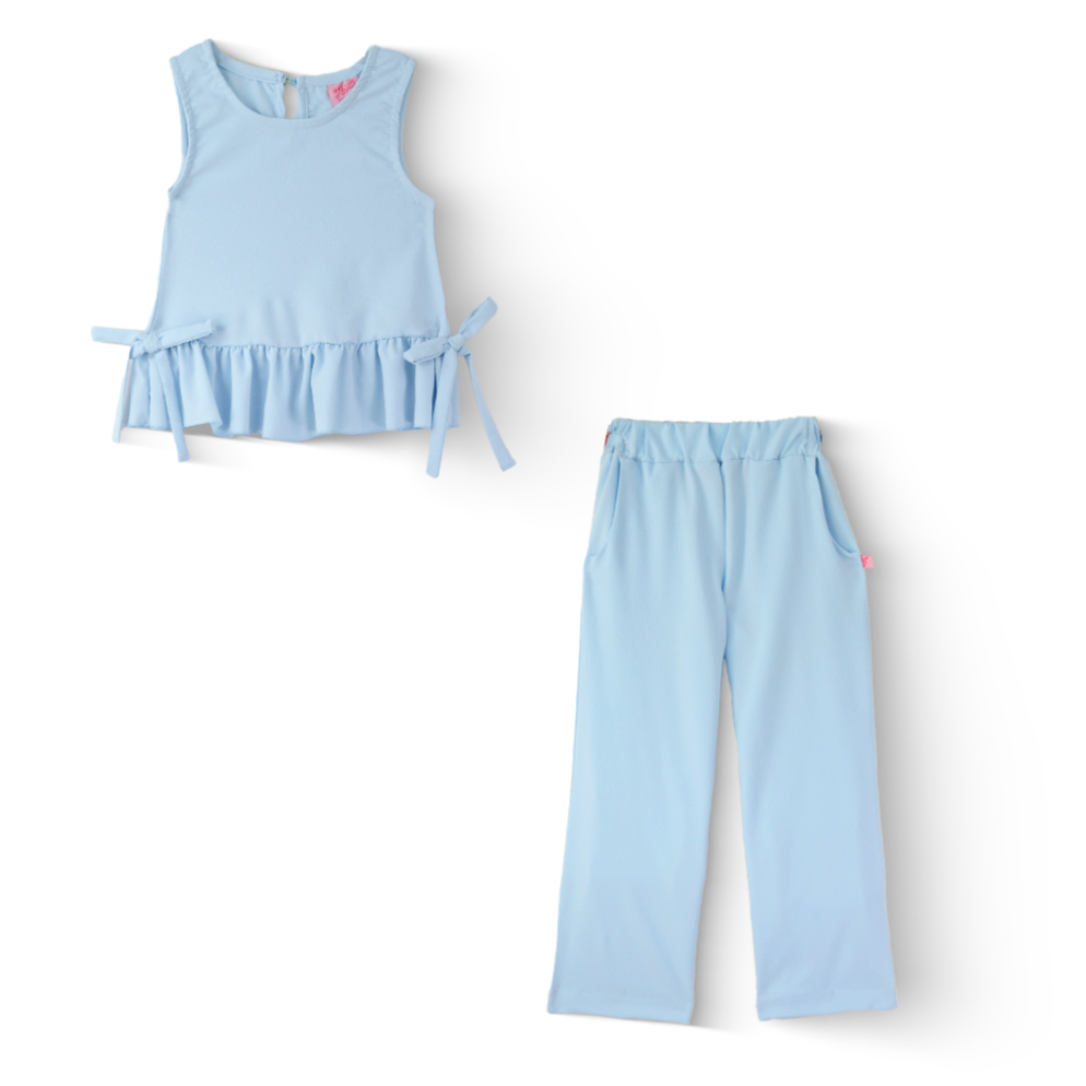 Conjunto de blusa con moños y pantalón Nila Flory CONI0033