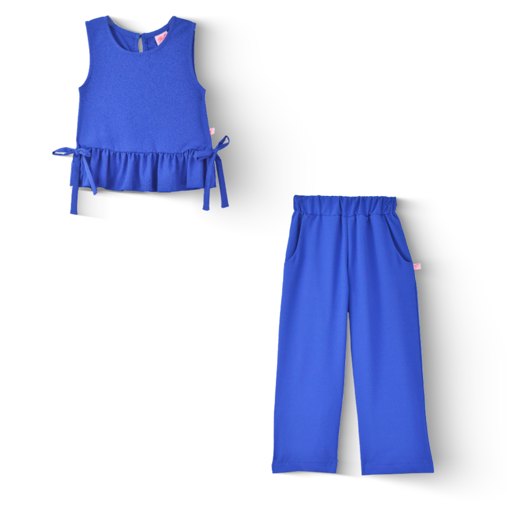 Conjunto de blusa con moños y pantalón Nila Flory CONI0033