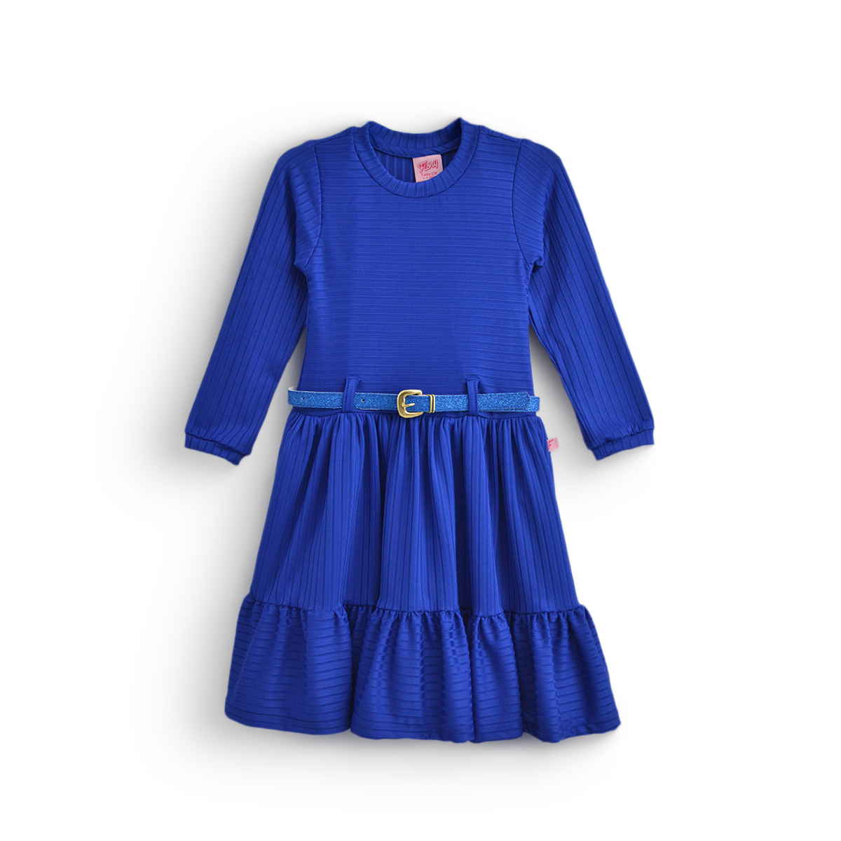 Vestido a rayas con cinturón para Niña Flory VENI0193