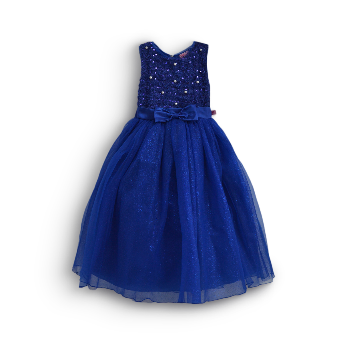 Vestido largo de lentejuelas con perlas para Niña Flory VENI0195