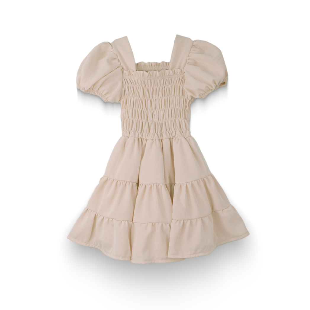 Vestido con manga abullonada bebé Flory VEBB0117