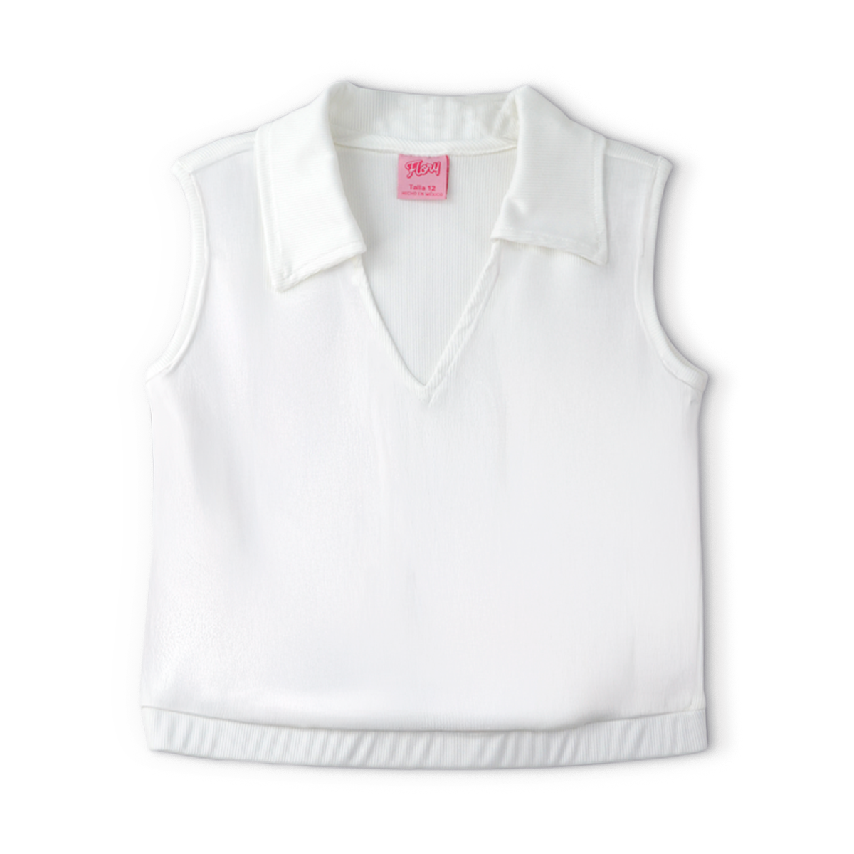 Conjunto de blusa con botones y short con bolsas y moño niña Flory COJU0004