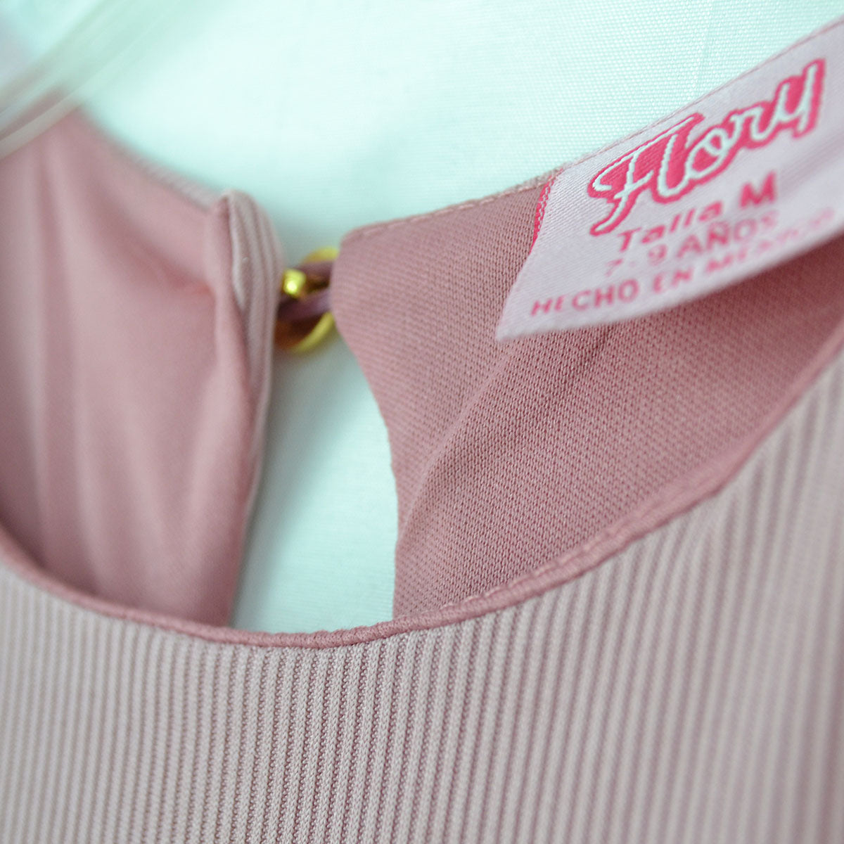 Vestido textura de rayas con cinturón Niña FLORY VENI0127