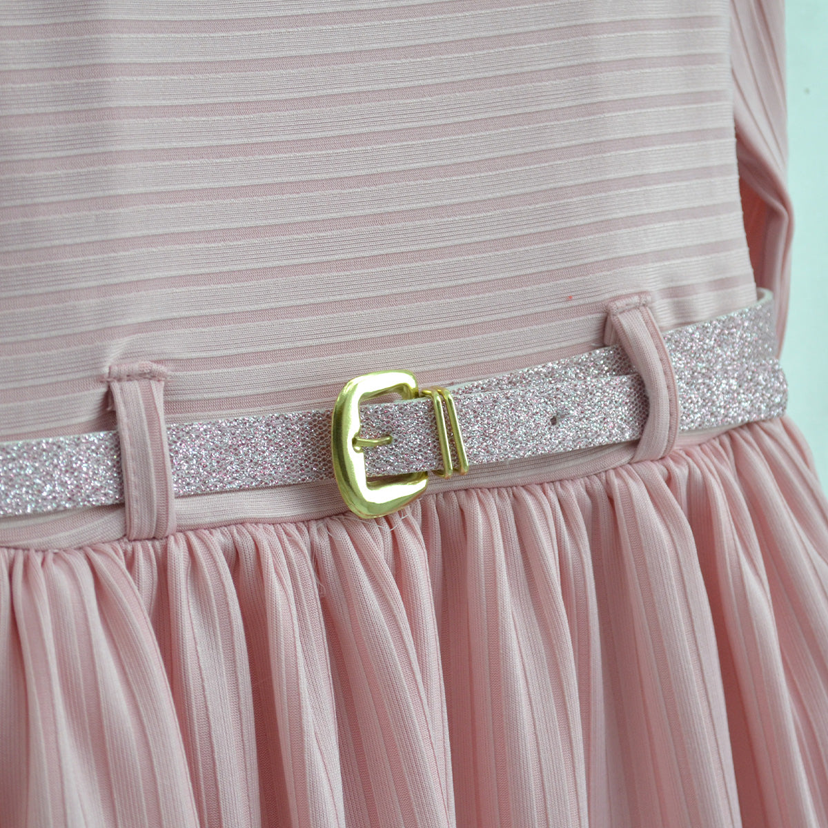 Vestido a rayas con cinturón para Niña Flory VENI0193