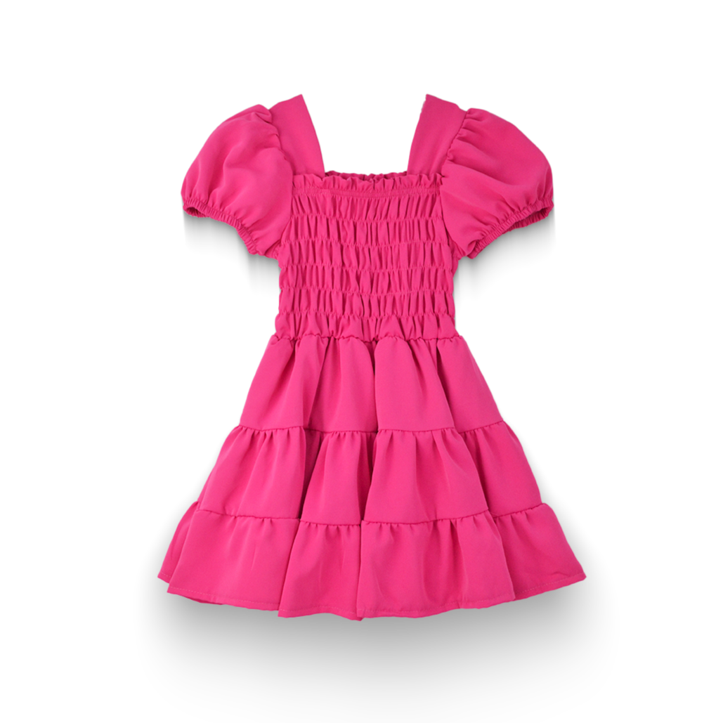 Vestido con manga abullonada bebé Flory VEBB0117