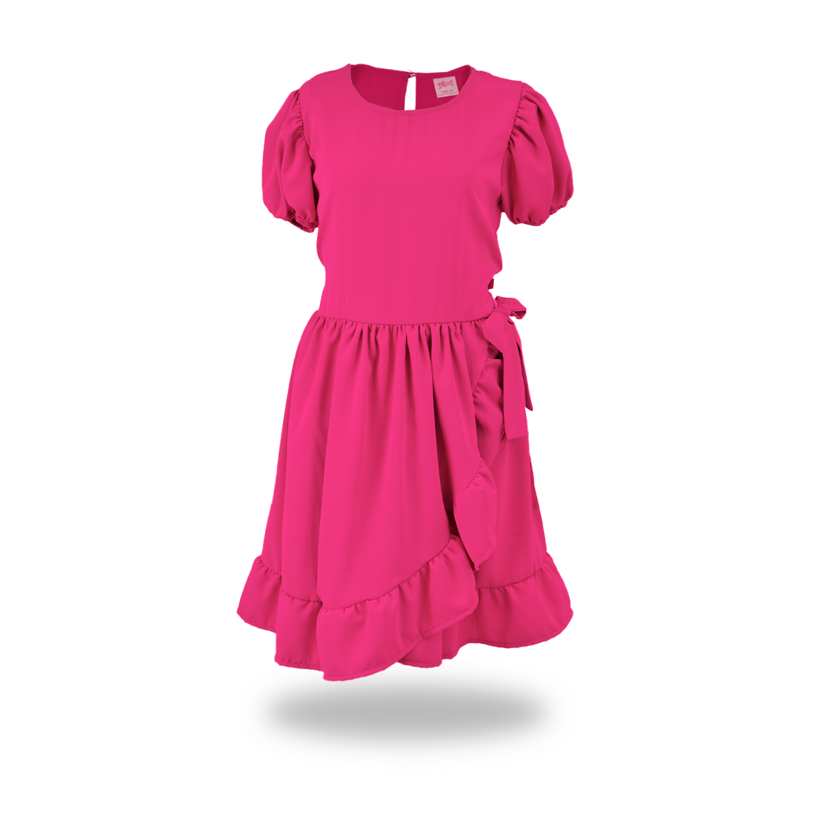 Vestido cruzado con moño Teen FLORY VEJU0009