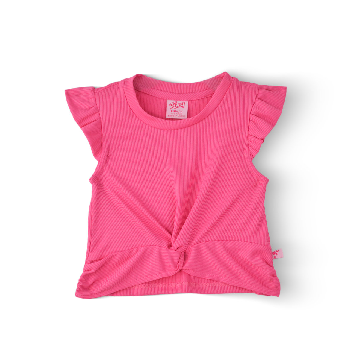 Blusa manga mariposa con nudo Niña Flory BLNI0063