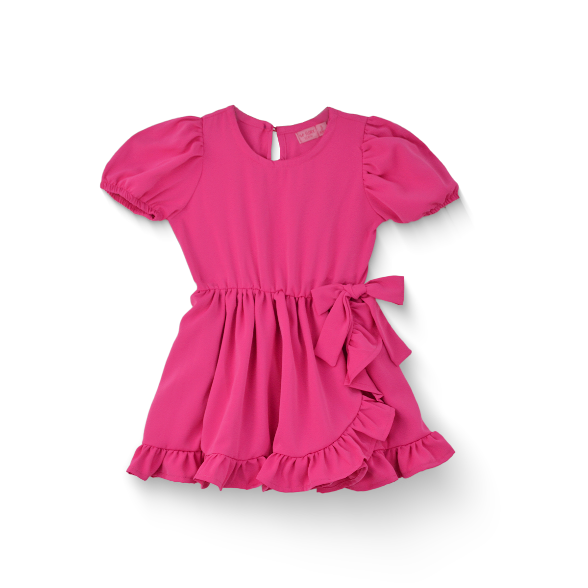 Vestido cruzado con moño bebé FLORY VEBB0035