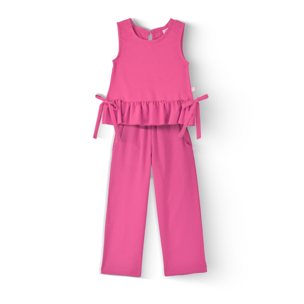 Conjunto de blusa con moños y pantalón Nila Flory CONI0033