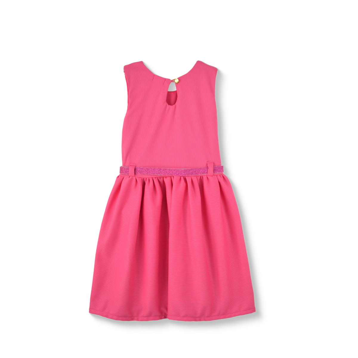 Vestido textura de rayas con cinturón bebé Flory VEBB0103