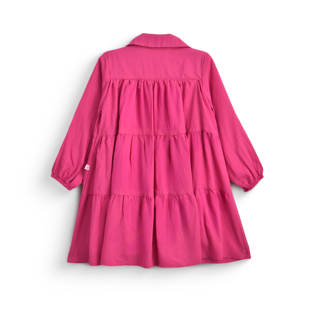 Vestido de manga larga y botones para niña FLORY VENI0174