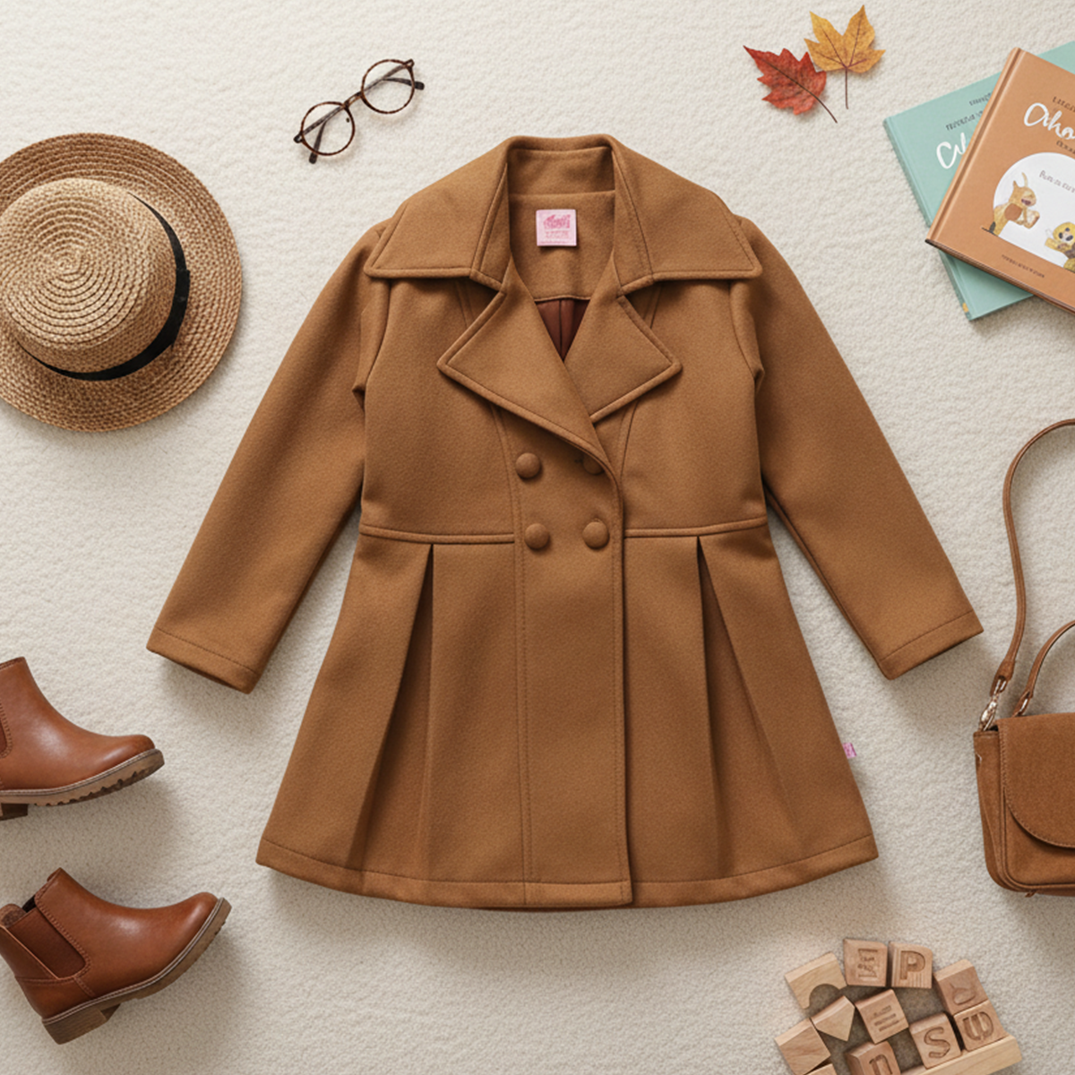 Abrigo de gamuza con botones | ABNI0004 | tallas ch-m-gr