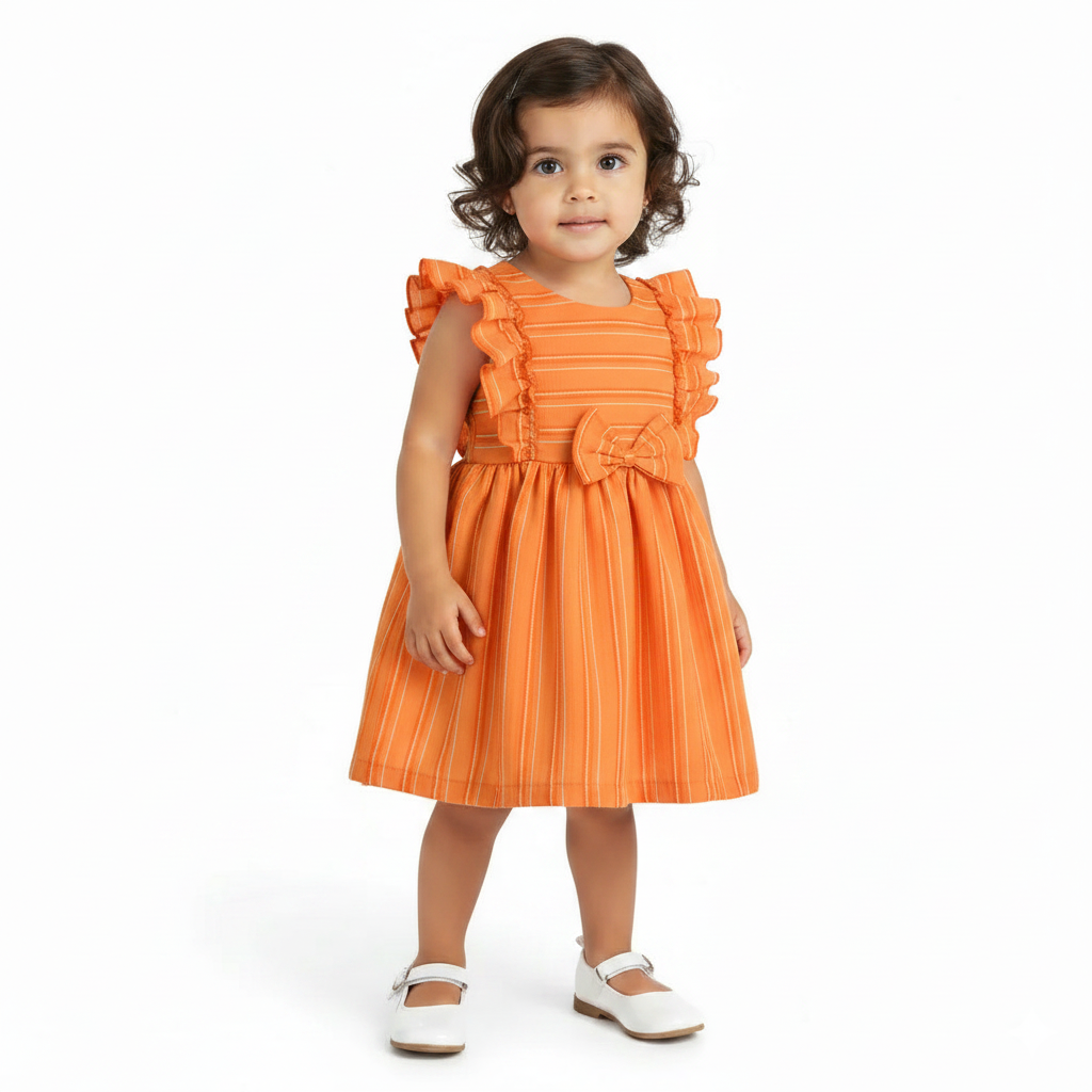 Vestido con olanes en hombros • MALENA 1 • tallas 1-2-3 • VEBB0146