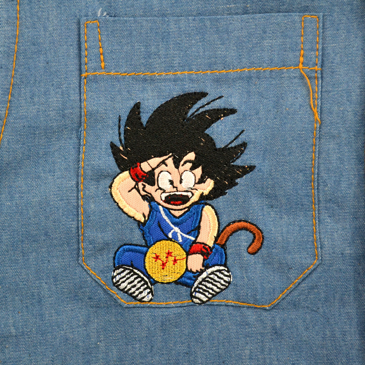 Conjunto de mezclilla con bordado de Héroe de Ánime Niño KIDUS CONN0006P05