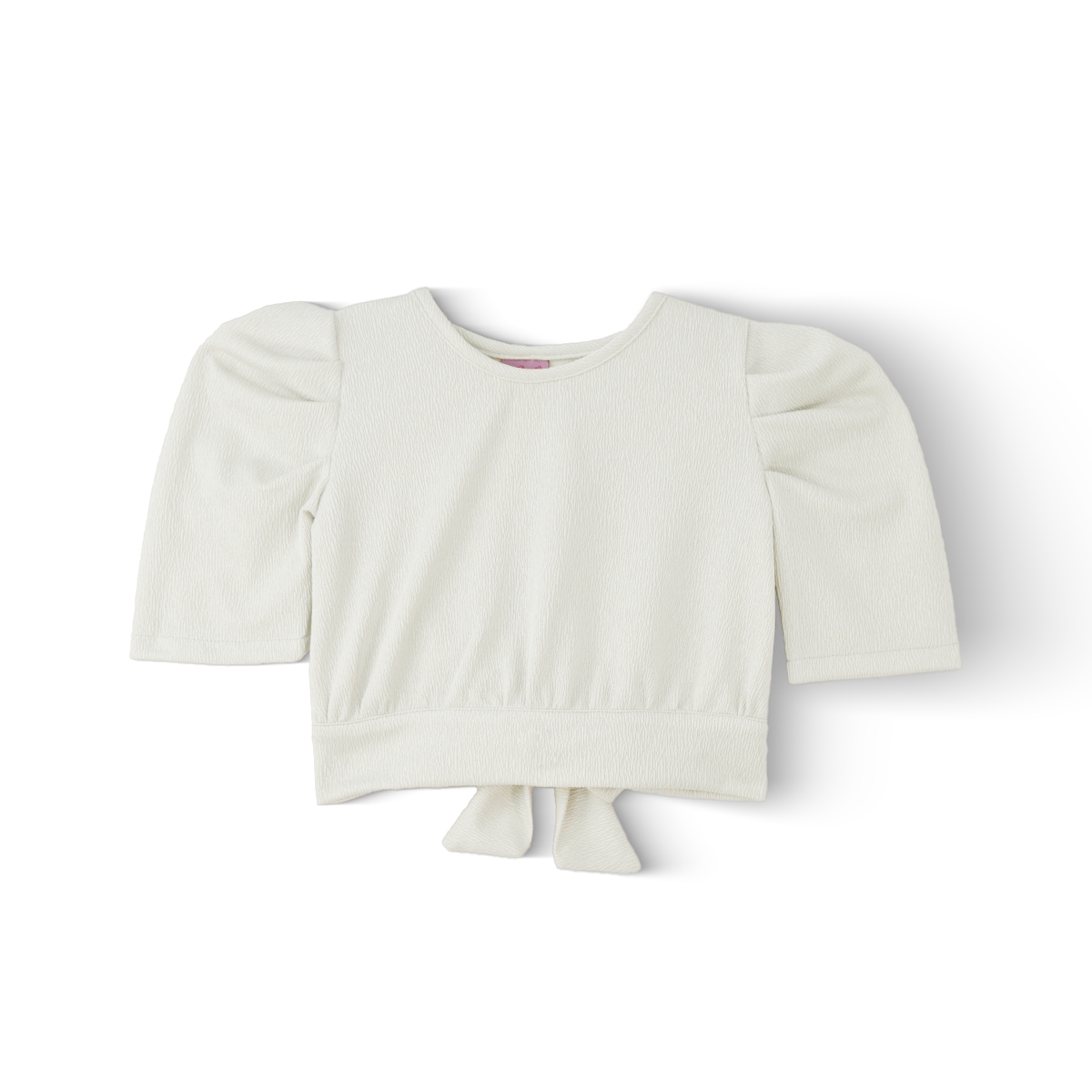 Blusa manga drapeada con moño trasera Niña Flory BLNI0065