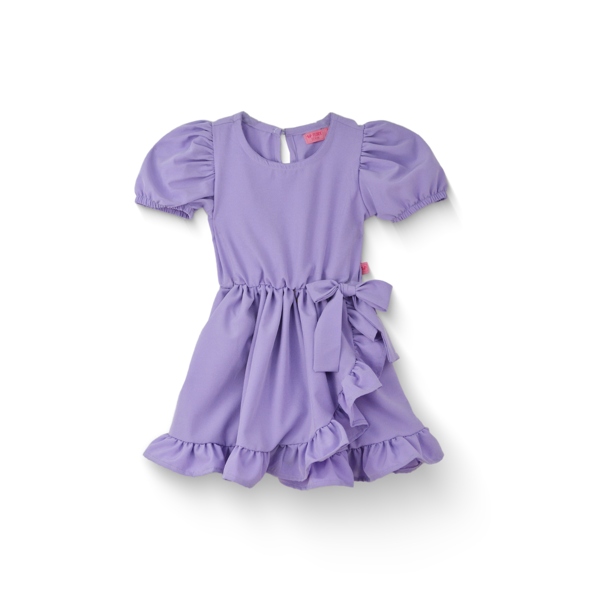 Vestido cruzado con moño bebé FLORY VEBB0035