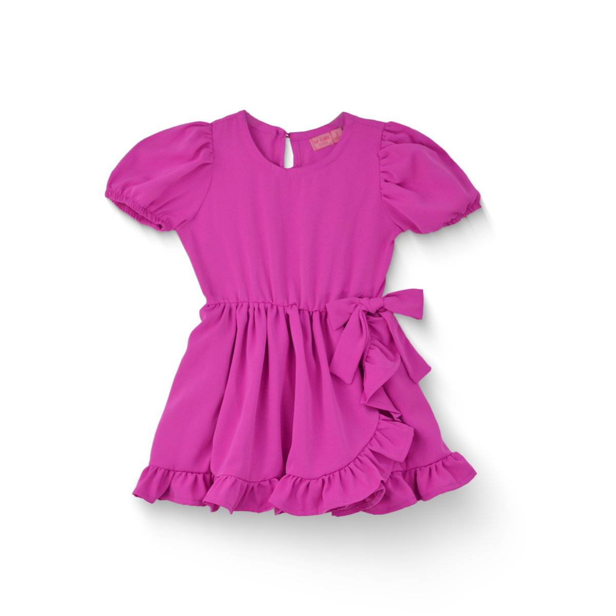 Vestido cruzado con moño bebé FLORY VEBB0035