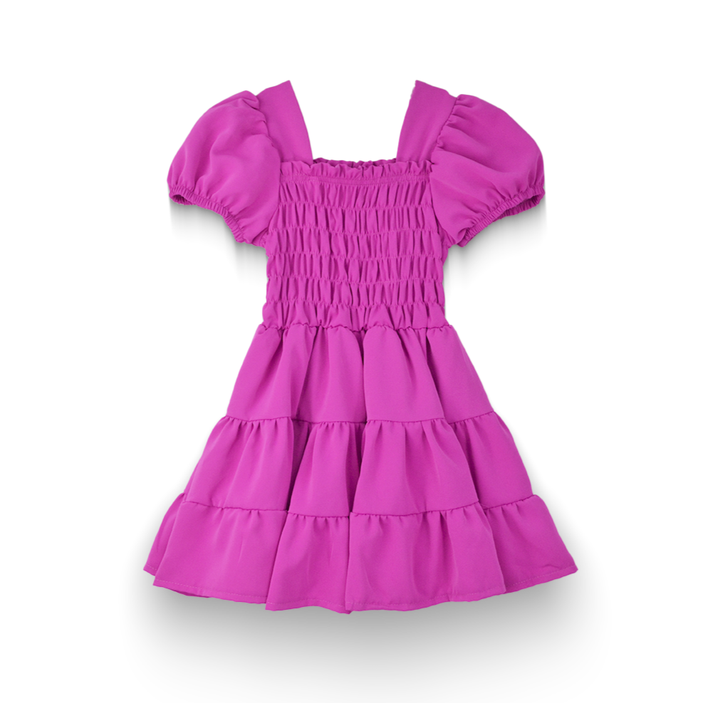 Vestido con manga abullonada bebé Flory VEBB0117