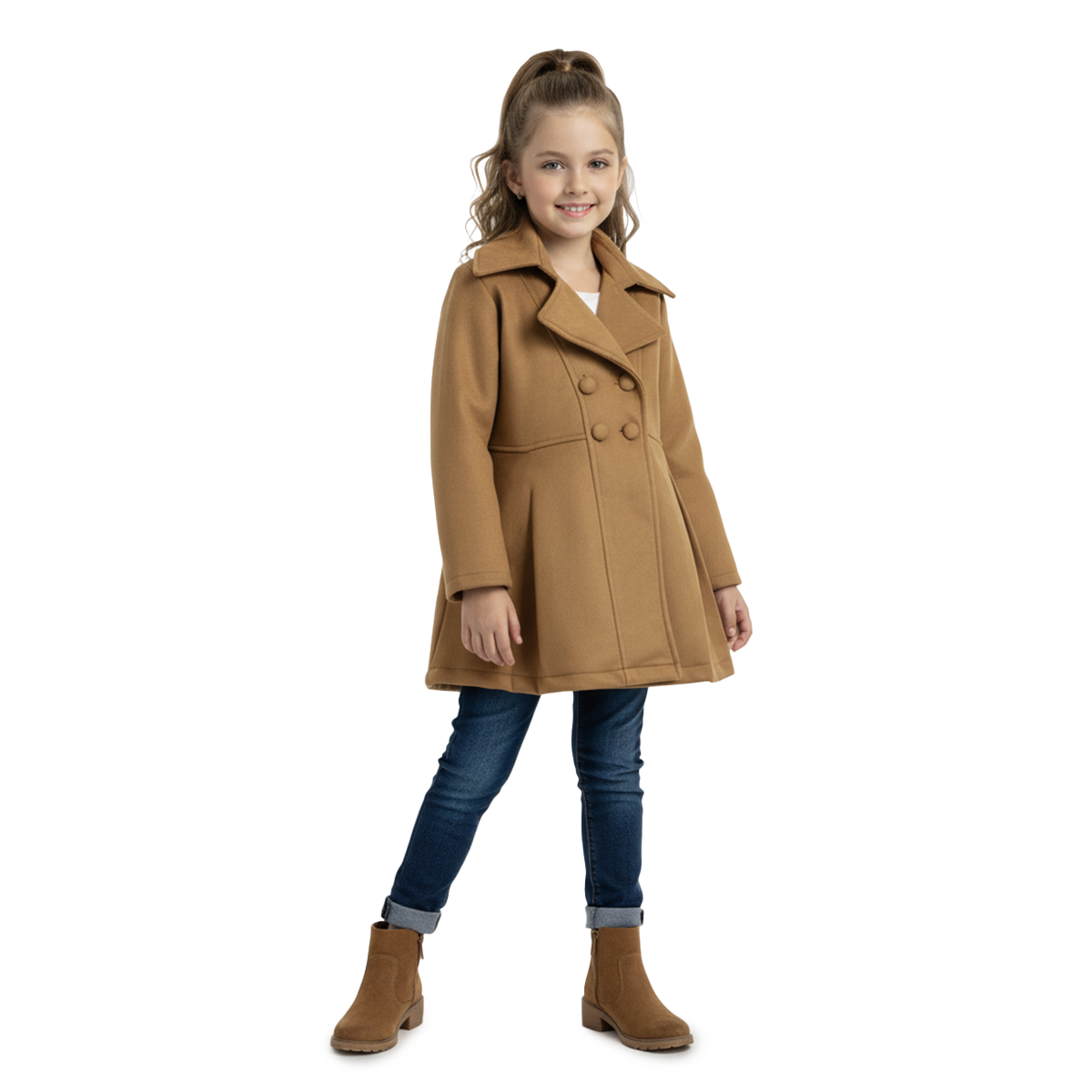 Abrigo de gamuza con botones | ABNI0004 | tallas ch-m-gr