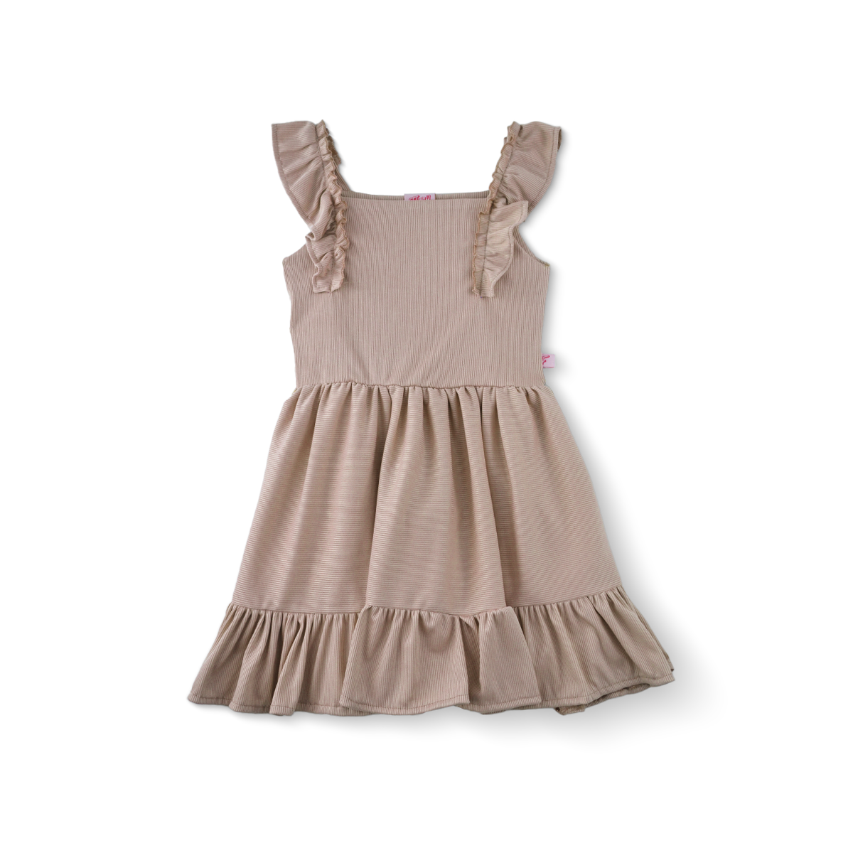 Vestido a rayas con manga olanes | VEBB0045 | tallas 1-2-3