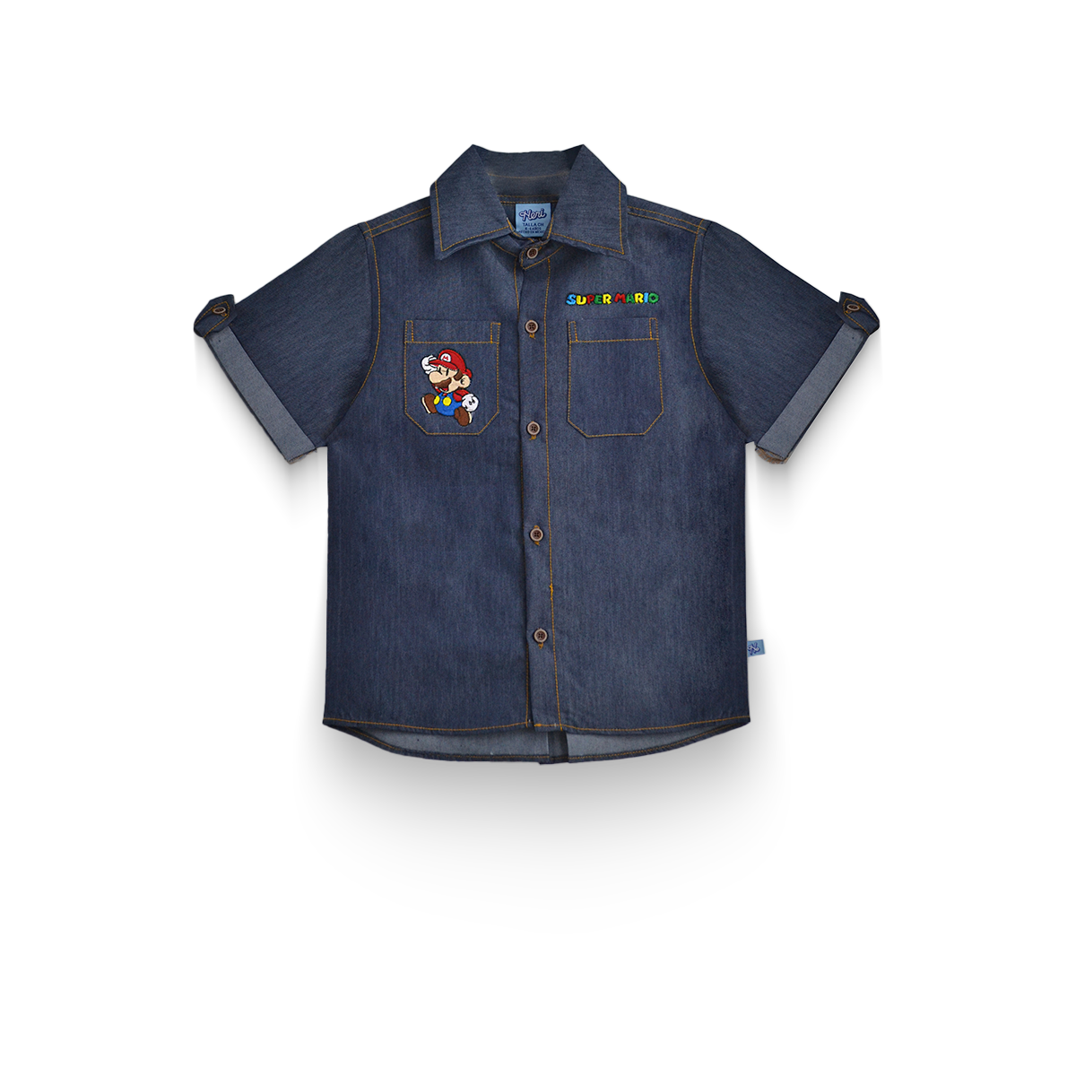 Conjunto de mezclilla con bordado de Héroe de Videojuego Niño KIDUS CONN0006P01