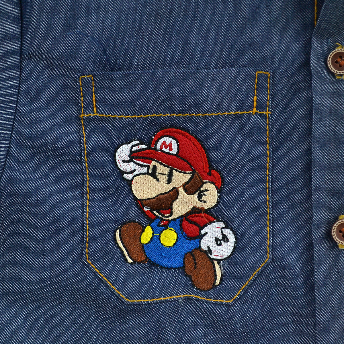 Conjunto de mezclilla con bordado de Héroe de Videojuego Niño KIDUS CONN0006P01