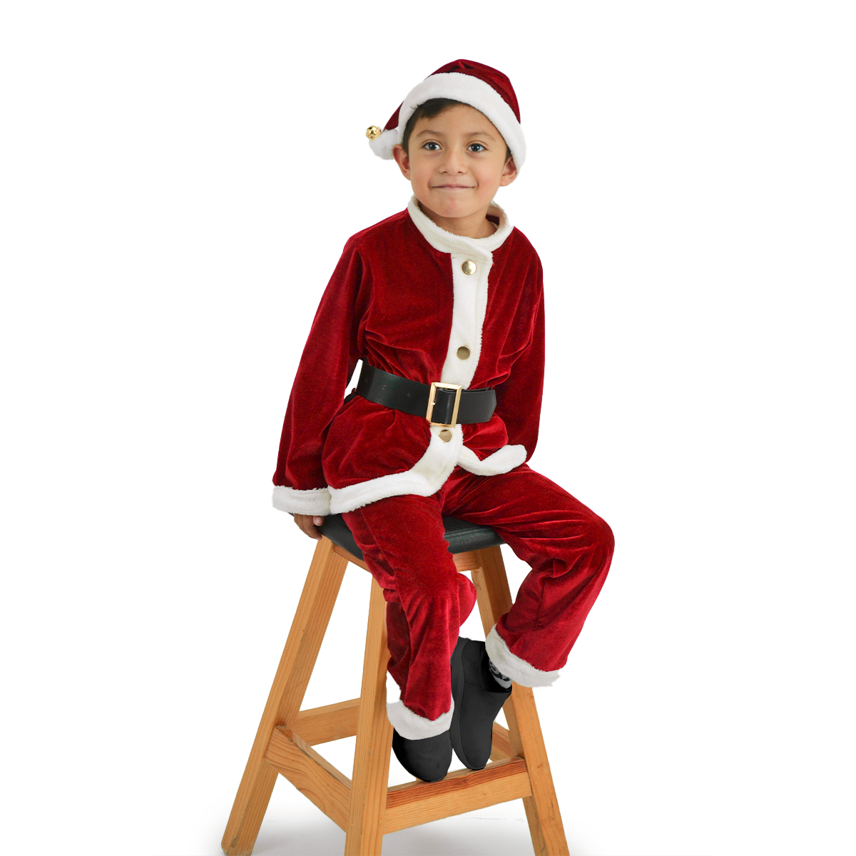 Conjunto navideño rojo de pantalón y abrigo Niño HERI CONN0003