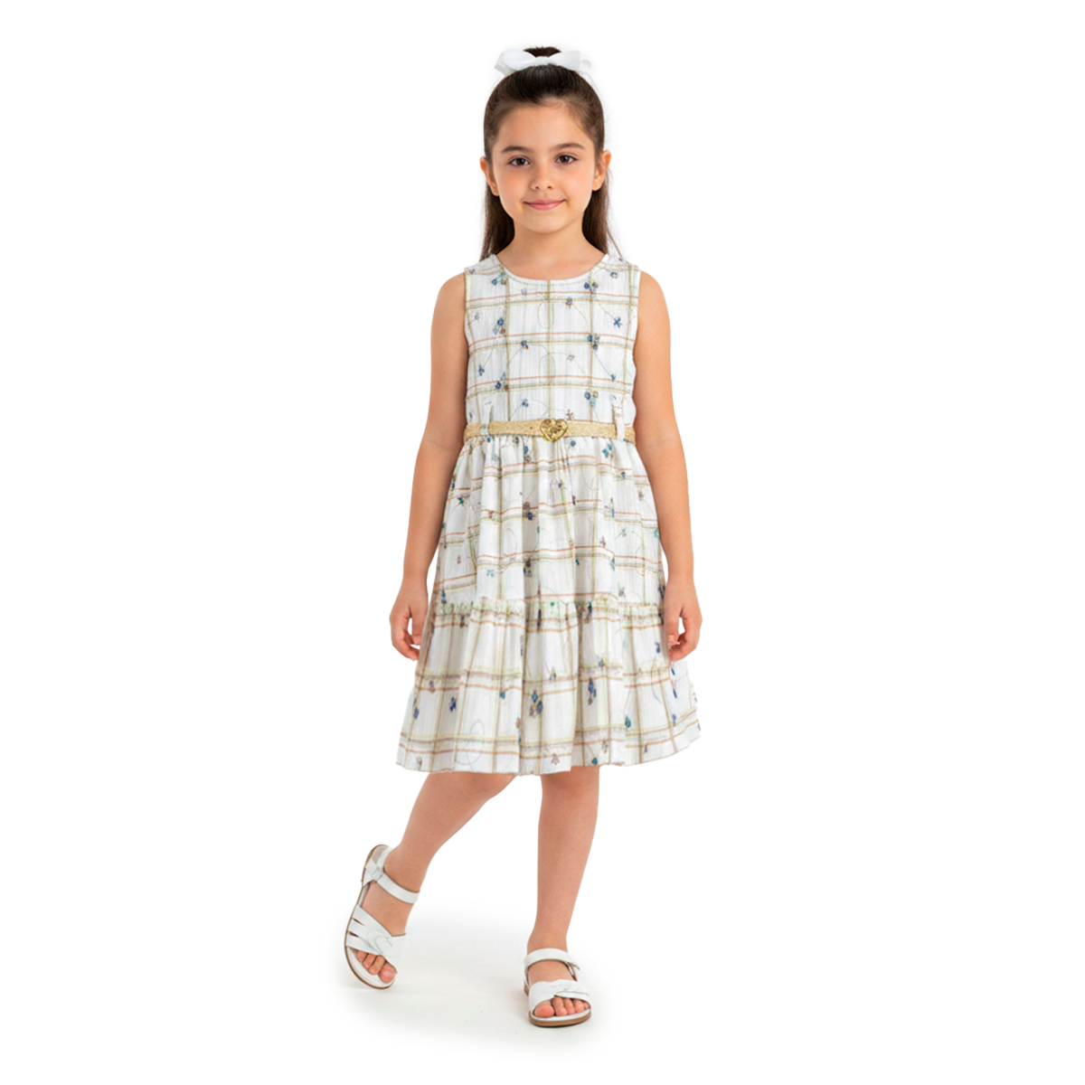 Vestido floreado con cinturón • PATY 2 • tallas ch-m-gr • VENI0215A