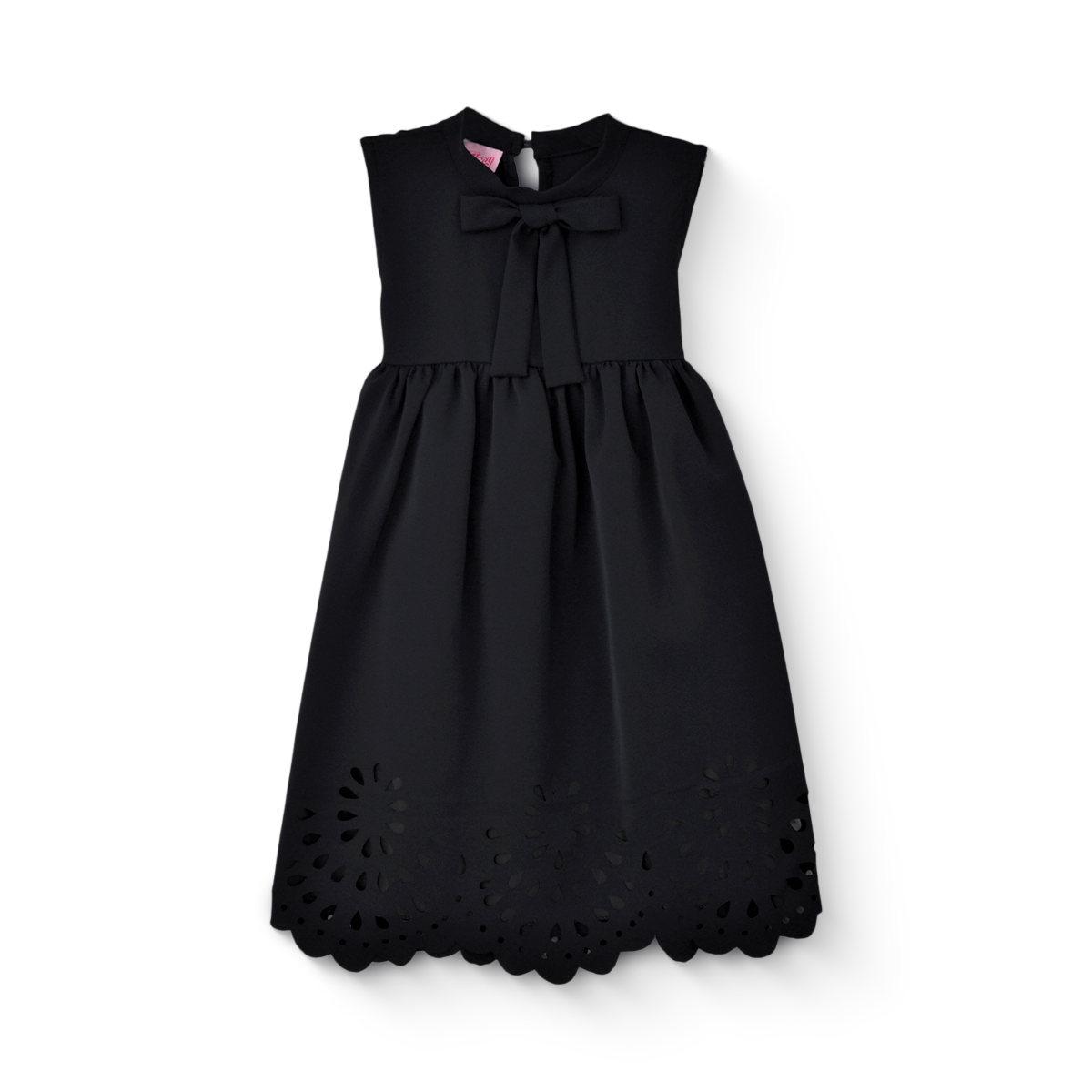 Vestido con grabado y moño para Niña Flory VENI0112