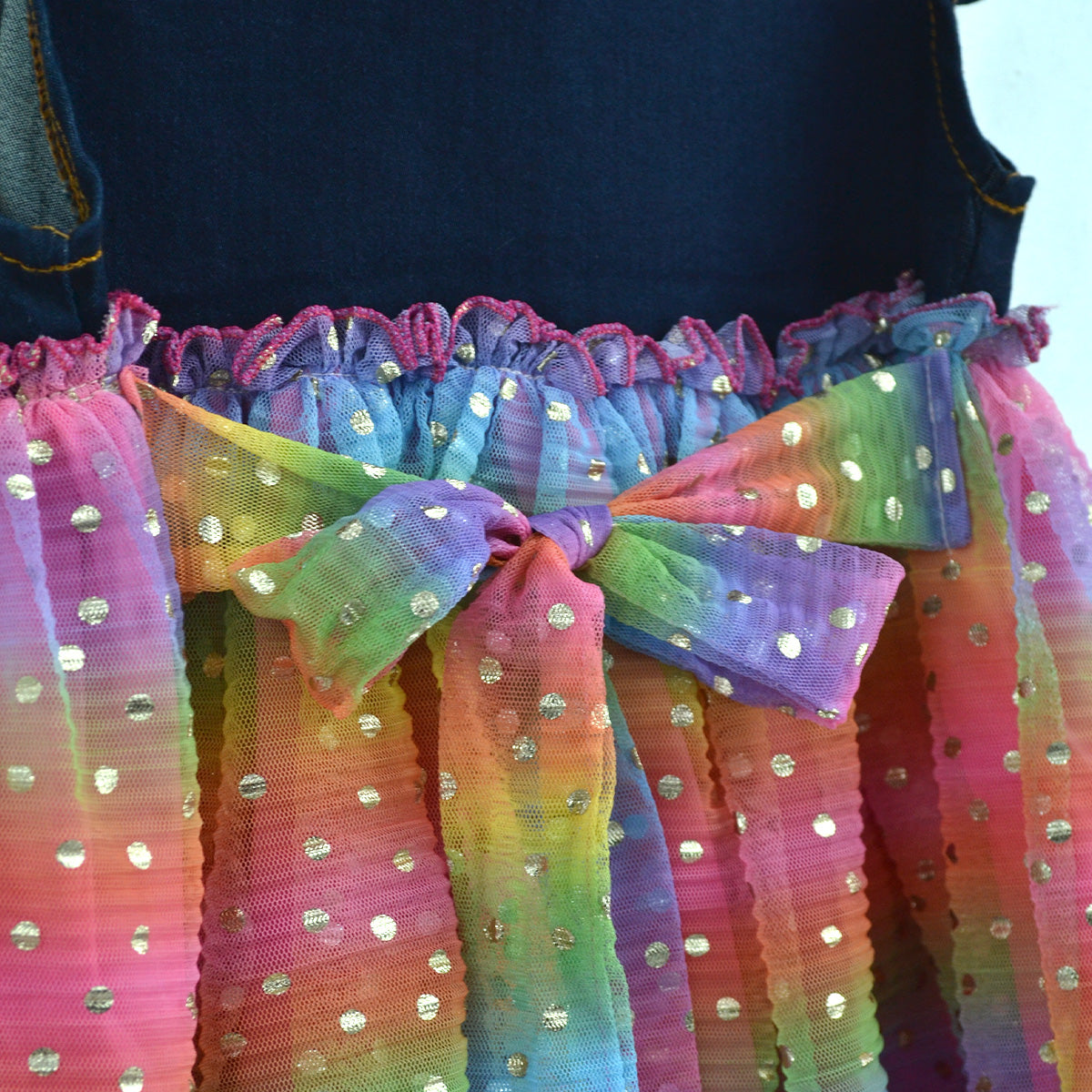 Vestido con falda de colores para Niña Flory VENI0199