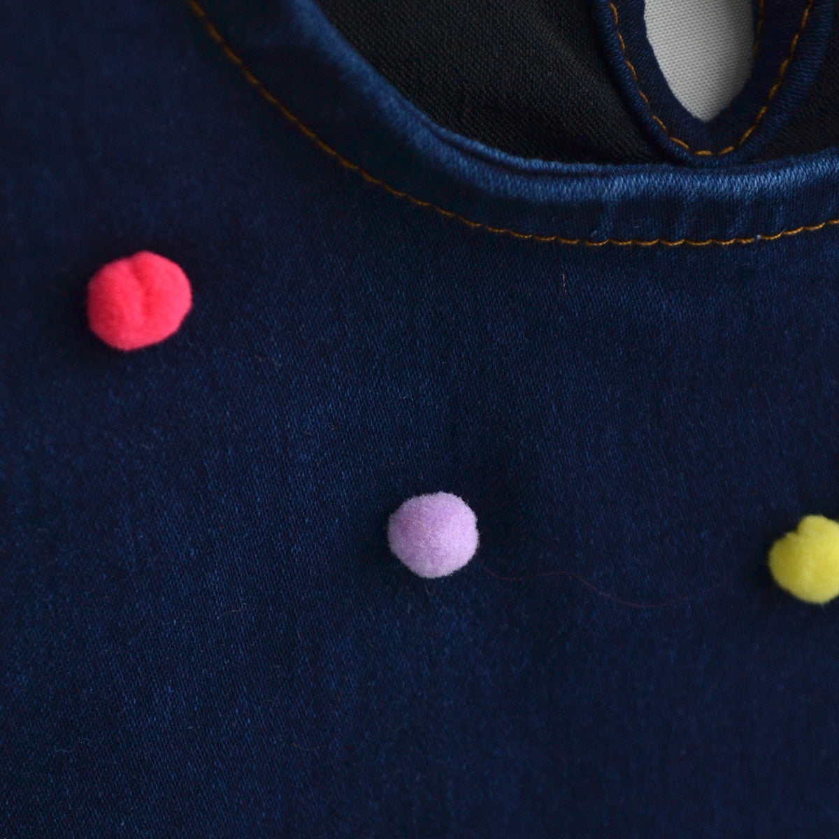 Vestido de mezclilla con flores para Niña Flory VENI0197