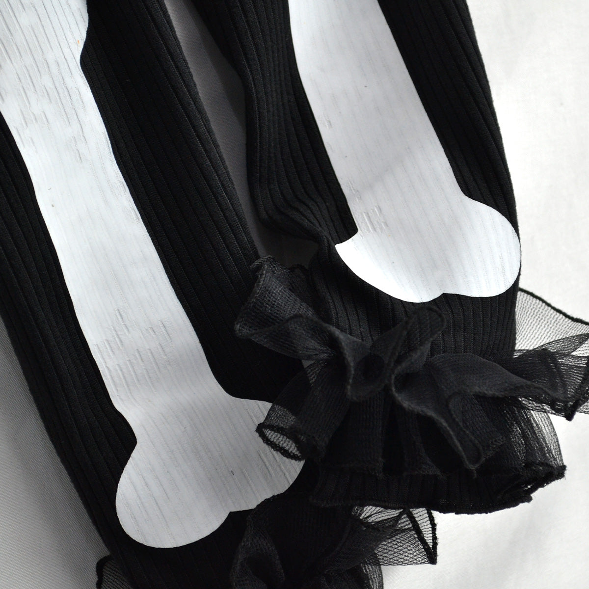 Vestido disfraz de esqueletos con diadema Niña Flory VENI0178