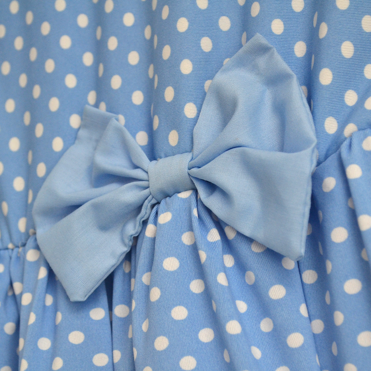 Vestido de bolitas con moño para niñas VENI0173 Flory