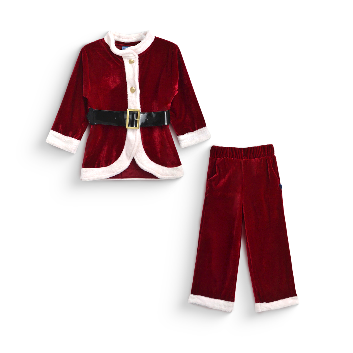 Conjunto navideño de pantalón y abrigo con gorro Bebé CONB0003