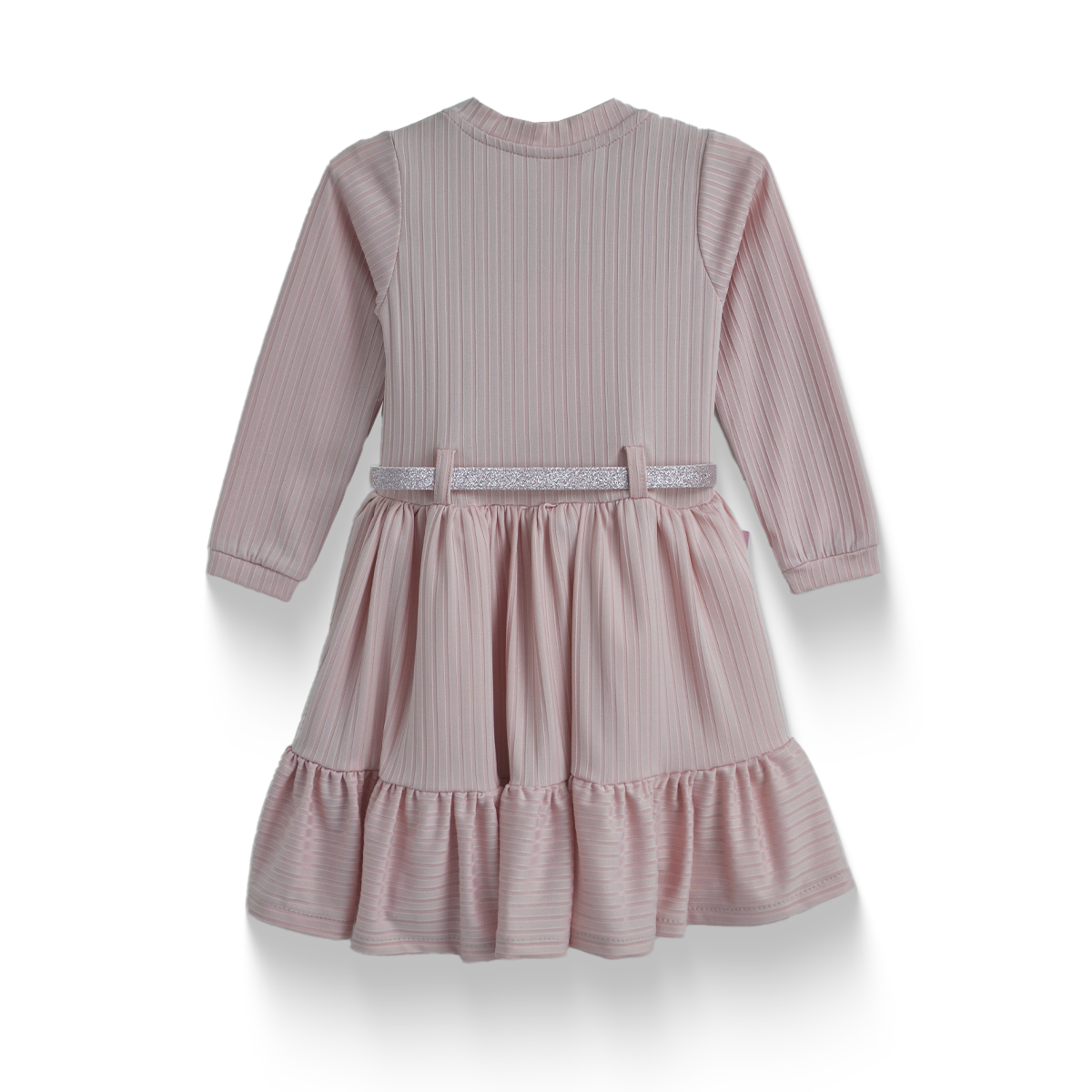 Vestido a rayas con cinturón Bebé Flory VEBB0131